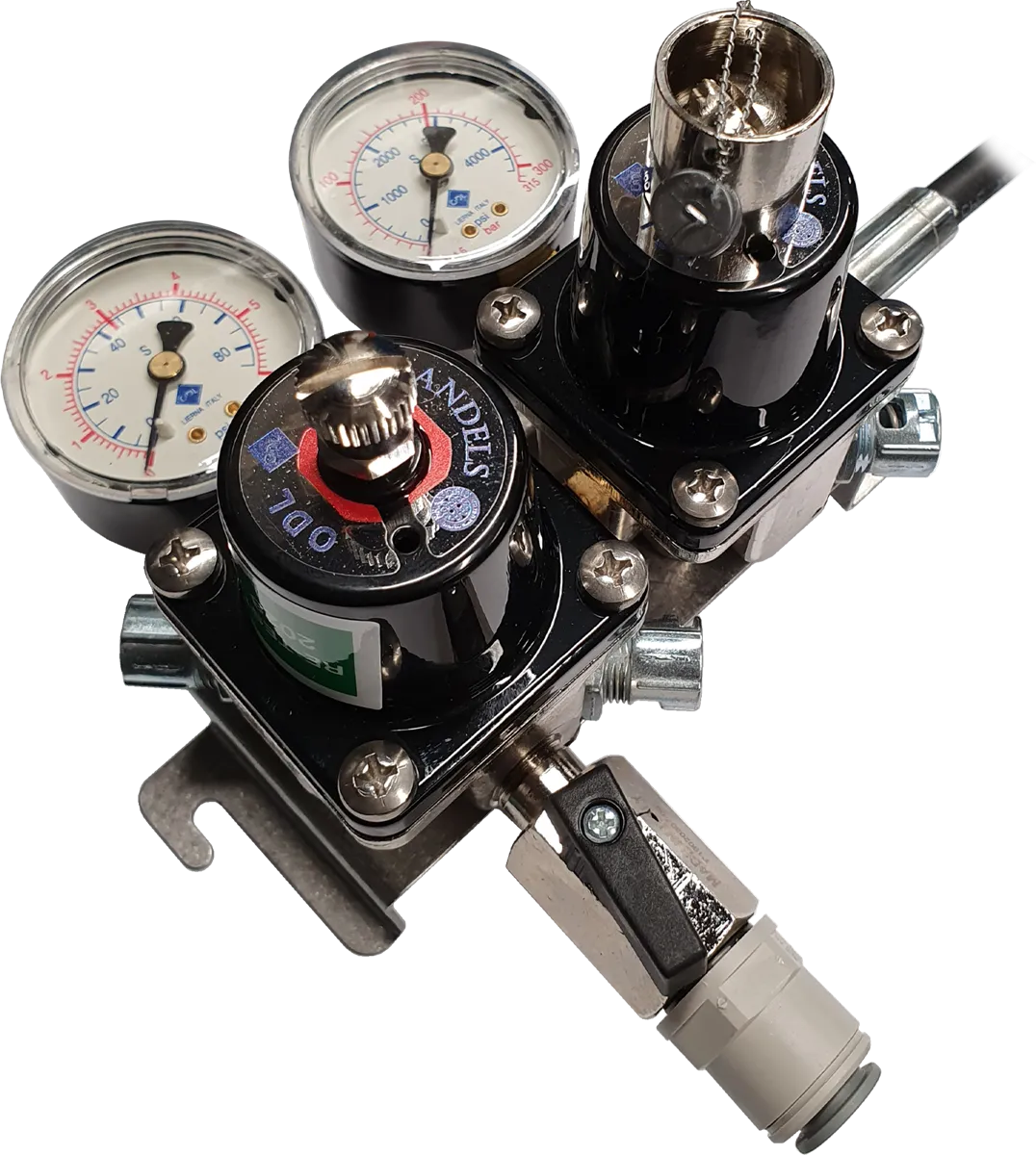 MIXED GAS 2 STAGE PRIM/SEC REG DUAL GAUGE