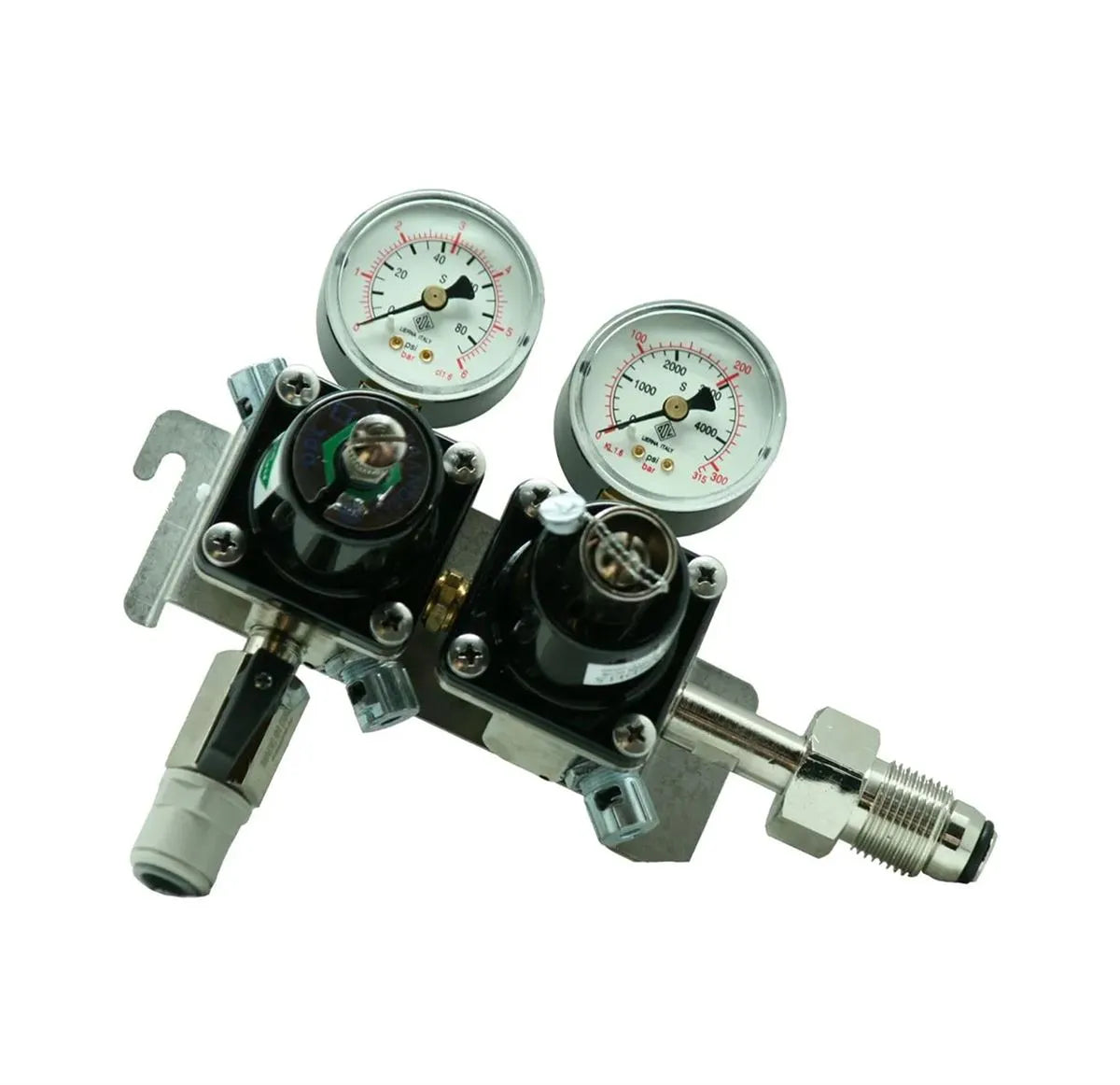 MIXED GAS 2 STAGE PRIM/SEC REG BOTTLE MOUNT