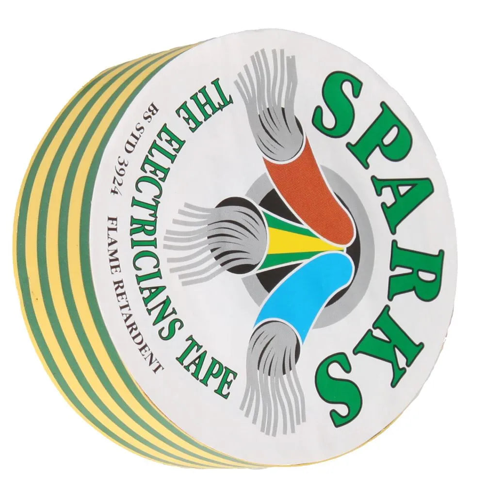 19MM X 33MTR YELLOW / GREEN STRIP TAPE