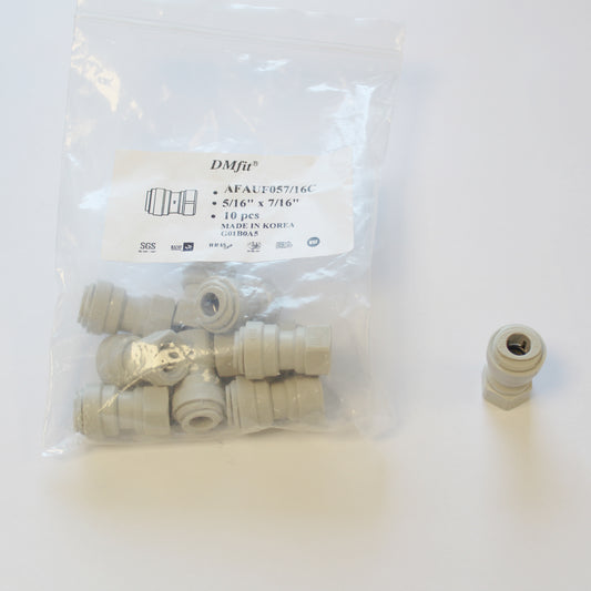 DMfit - Female adaptor OD Tube - UNF thread (Cone Type) 5/16" x 7/16" (Bag of 10)