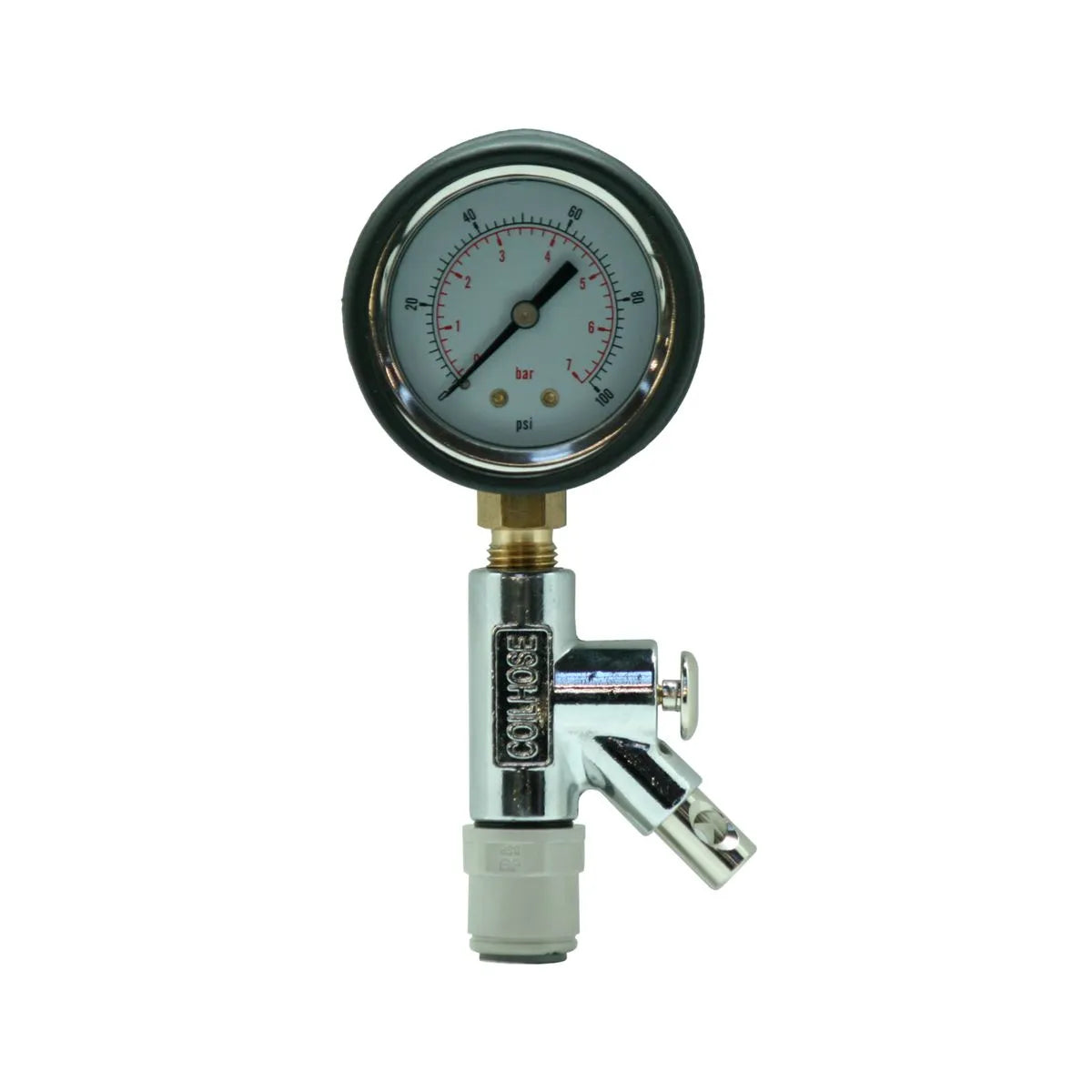 LINE PRESSURE TEST GAUGE (GLYCERINE FILLED) 0 – 100 PSI – Booth Dispensers